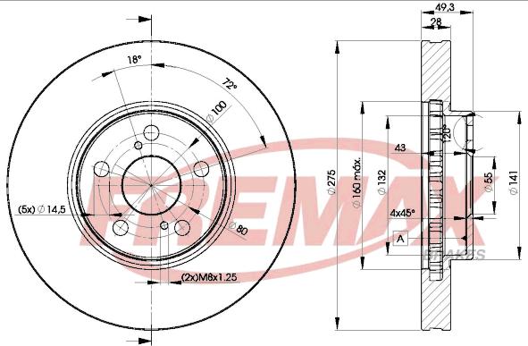 FREMAX BD-0600 - Bremžu diski www.autospares.lv