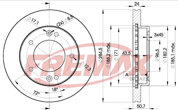 FREMAX BD-0008 - Bremžu diski www.autospares.lv