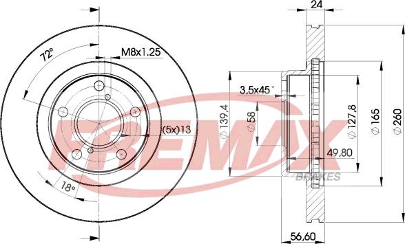 FREMAX BD-0031 - Bremžu diski autospares.lv