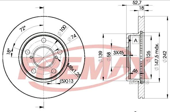 FREMAX BD-0032 - Bremžu diski www.autospares.lv