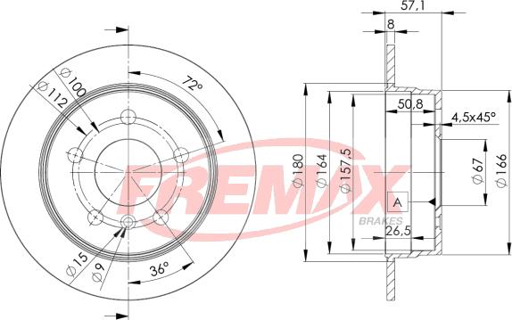 FREMAX BD-0119 - Bremžu diski autospares.lv