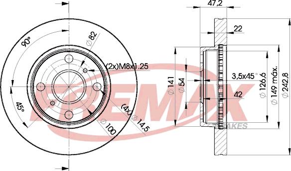 FREMAX BD-0110 - Bremžu diski www.autospares.lv