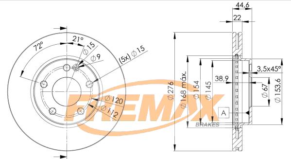 FREMAX BD-0111 - Bremžu diski www.autospares.lv