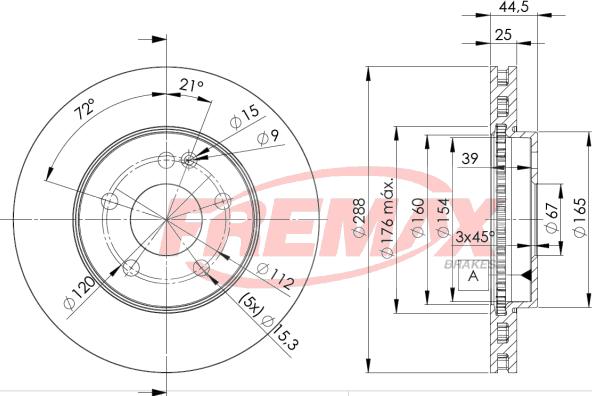 FREMAX BD-0117 - Bremžu diski autospares.lv