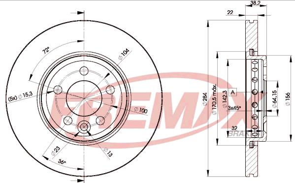 FREMAX BD-0844 - Bremžu diski autospares.lv