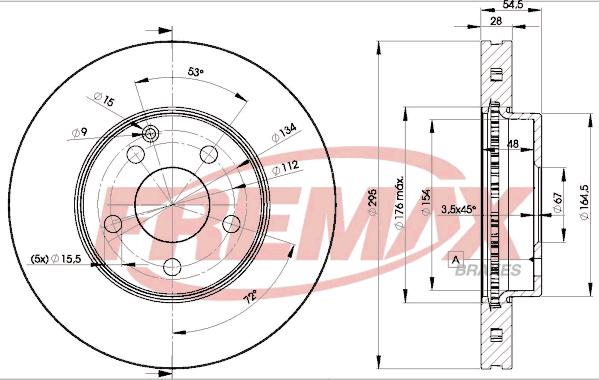 FREMAX BD-0812 - Bremžu diski autospares.lv