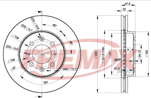 FREMAX BD-0830 - Bremžu diski www.autospares.lv