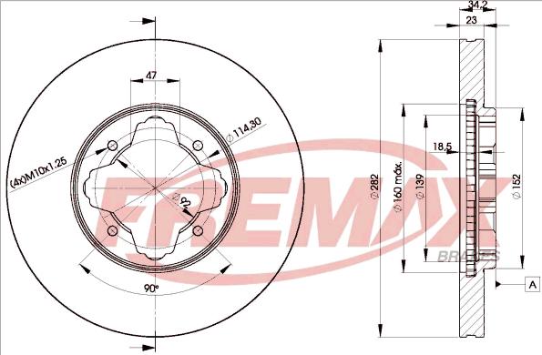 FREMAX BD-0837 - Bremžu diski www.autospares.lv