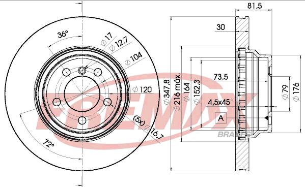 FREMAX BD-0267 - Bremžu diski www.autospares.lv