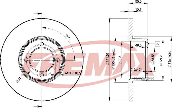 FREMAX BD-0751 - Bremžu diski autospares.lv