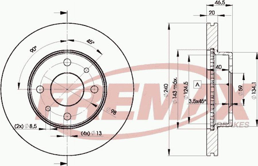 FREMAX BD-0707 - Bremžu diski www.autospares.lv