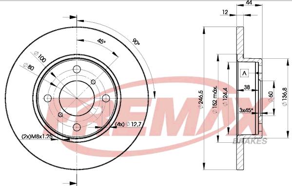 FREMAX BD-0711 - Bremžu diski www.autospares.lv