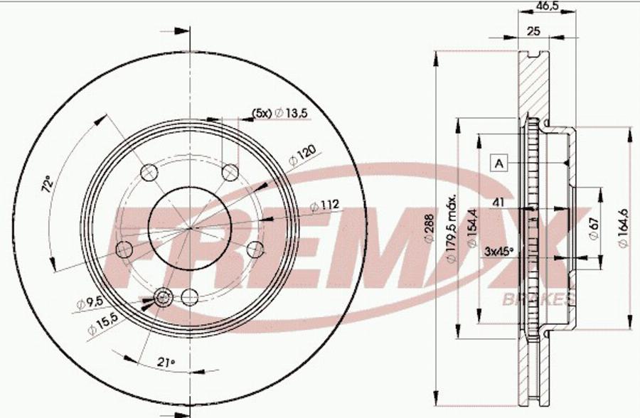 FREMAX BD0712 - Bremžu diski www.autospares.lv