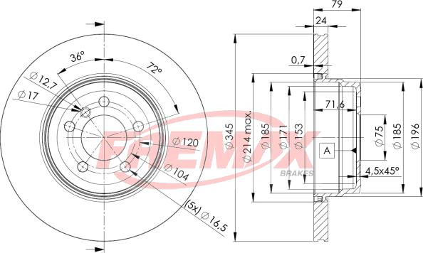 FREMAX BD-1971 - Bremžu diski www.autospares.lv