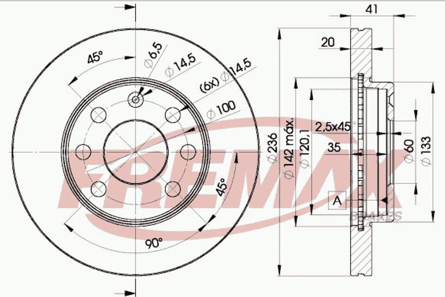 FREMAX BD-1440e - Bremžu diski www.autospares.lv