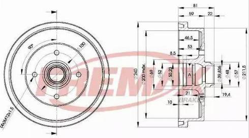 FREMAX BD-1512 - Bremžu trumulis www.autospares.lv