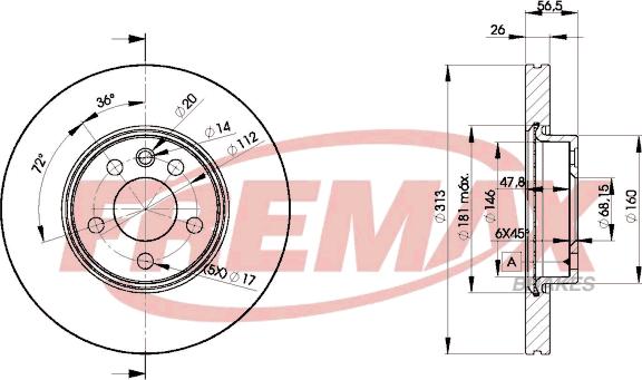 FREMAX BD-1530 - Brake Disc www.autospares.lv