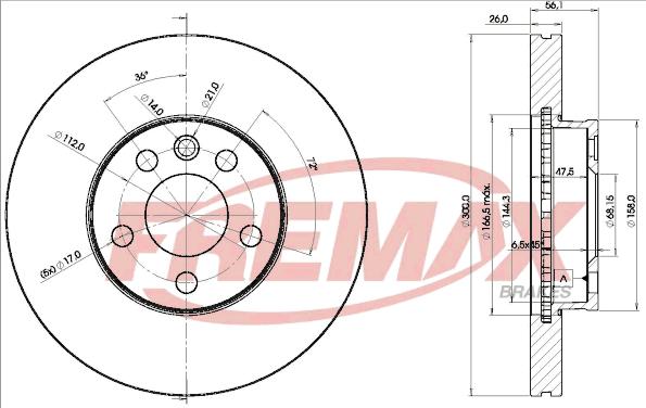 FREMAX BD-1531 - Brake Disc www.autospares.lv