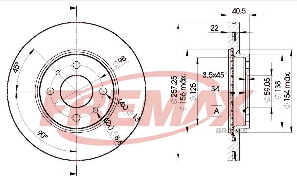 FREMAX BD-1650 - Bremžu diski autospares.lv