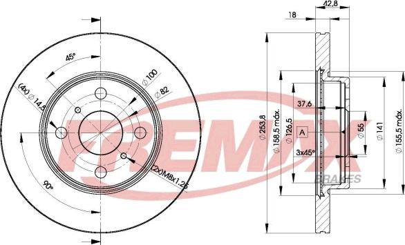 FREMAX BD-1608 - Bremžu diski www.autospares.lv