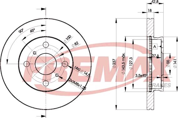 FREMAX BD-1607 - Bremžu diski www.autospares.lv