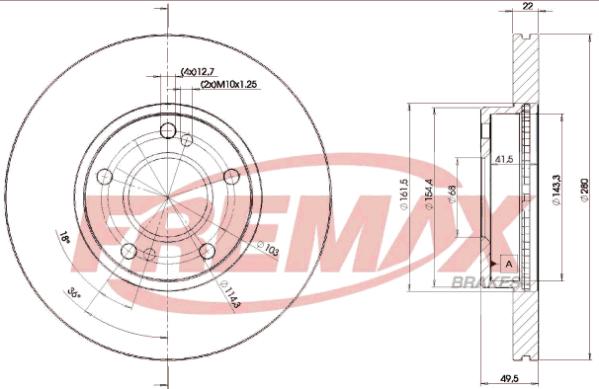 FREMAX BD-1057 - Bremžu diski autospares.lv