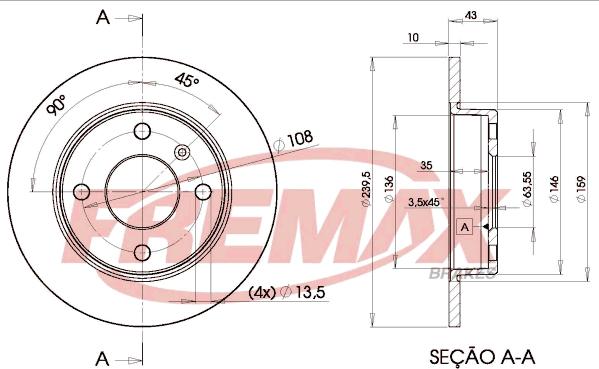 FREMAX BD-1062 - Bremžu diski www.autospares.lv