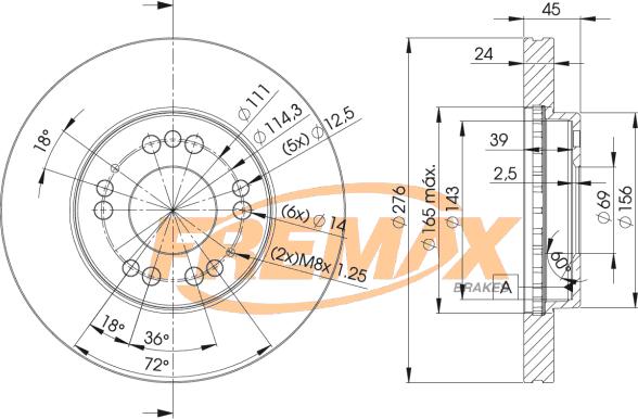 FREMAX BD-1002 - Bremžu diski www.autospares.lv