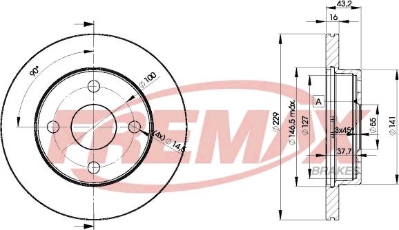 FREMAX BD-1016 - Bremžu diski www.autospares.lv