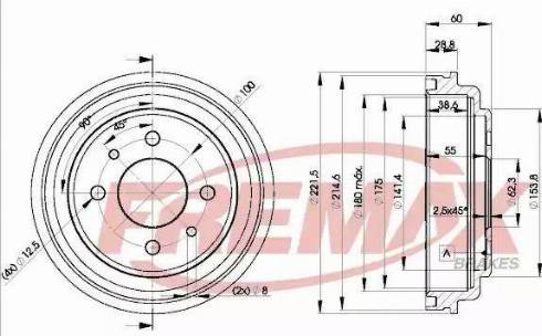 FREMAX BD-1103 - Bremžu trumulis www.autospares.lv