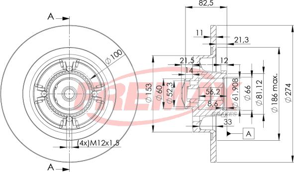 FREMAX BD-1181 - Bremžu diski www.autospares.lv