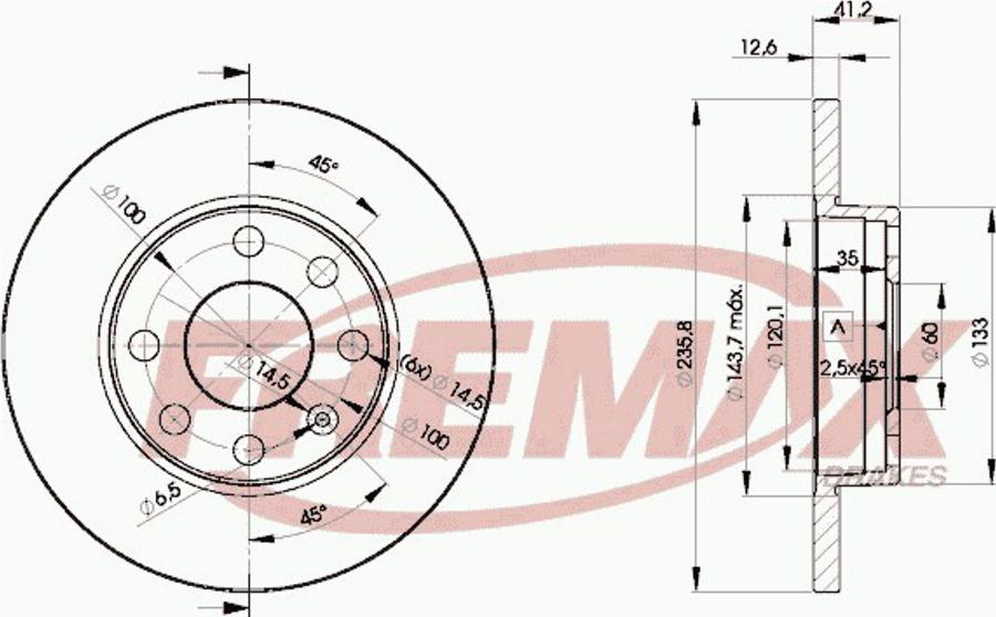 FREMAX BD-1240e - Bremžu diski www.autospares.lv