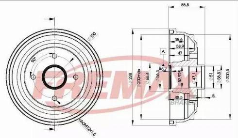 FREMAX BD-1242 - Bremžu trumulis www.autospares.lv