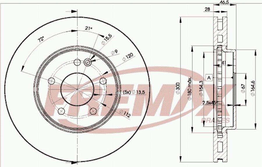 FREMAX BD1212 - Bremžu diski www.autospares.lv