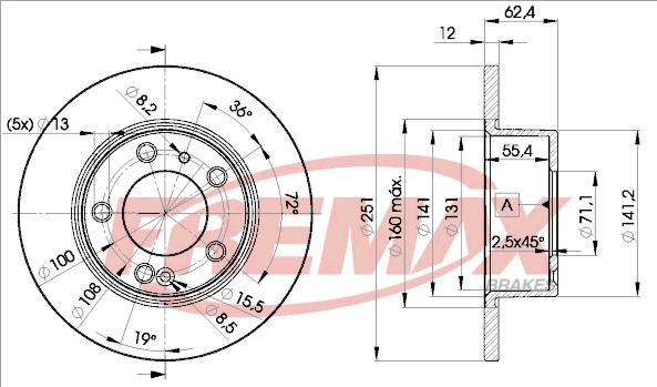 FREMAX BD-1796 - Bremžu diski www.autospares.lv