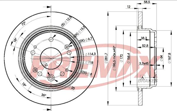 FREMAX BD-1706 - Bremžu diski autospares.lv