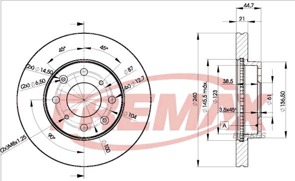 FREMAX BD-1701 - Bremžu diski www.autospares.lv