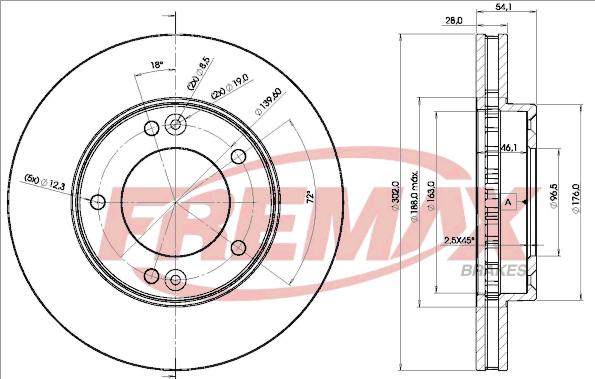 FREMAX BD-1712 - Bremžu diski www.autospares.lv