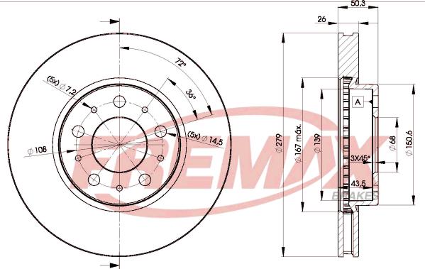 FREMAX BD-1788 - Bremžu diski www.autospares.lv