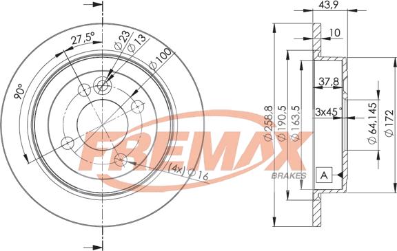 FREMAX BD-8571 - Bremžu diski www.autospares.lv