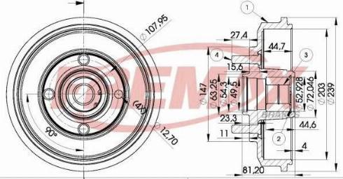 FREMAX BD-8009-KT - Bremžu trumulis www.autospares.lv