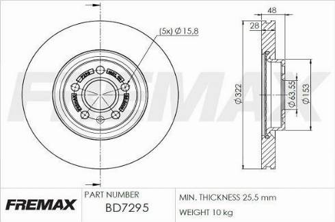 FREMAX BD-8009-KT - Bremžu trumulis www.autospares.lv