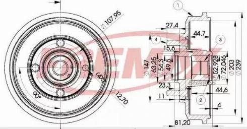 FREMAX BD-8009 - Bremžu trumulis www.autospares.lv