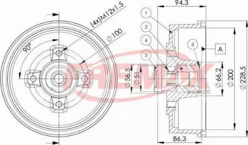 FREMAX BD-8001 - Bremžu trumulis www.autospares.lv