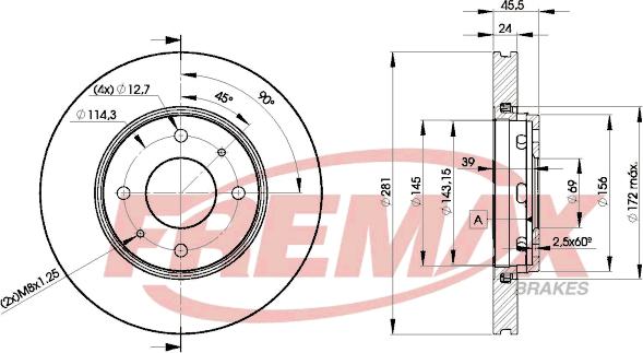 FREMAX BD-8027 - Bremžu diski www.autospares.lv