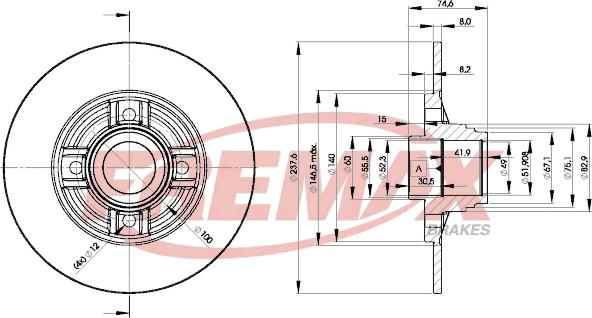 FREMAX BD-8078 - Bremžu diski www.autospares.lv