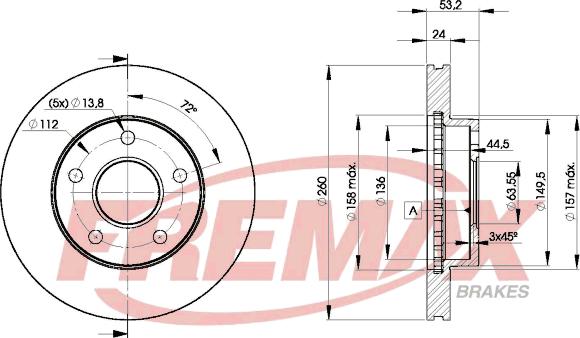 FREMAX BD-8109 - Bremžu diski www.autospares.lv