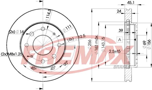 FREMAX BD-8107 - Тормозной диск www.autospares.lv