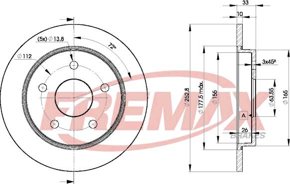 FREMAX BD-8215 - Bremžu diski www.autospares.lv