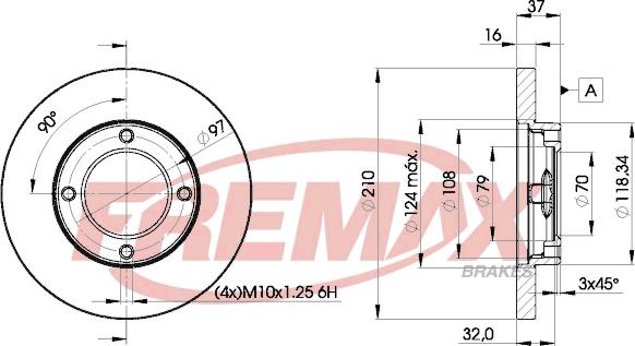 FREMAX BD-8702 - Bremžu diski www.autospares.lv